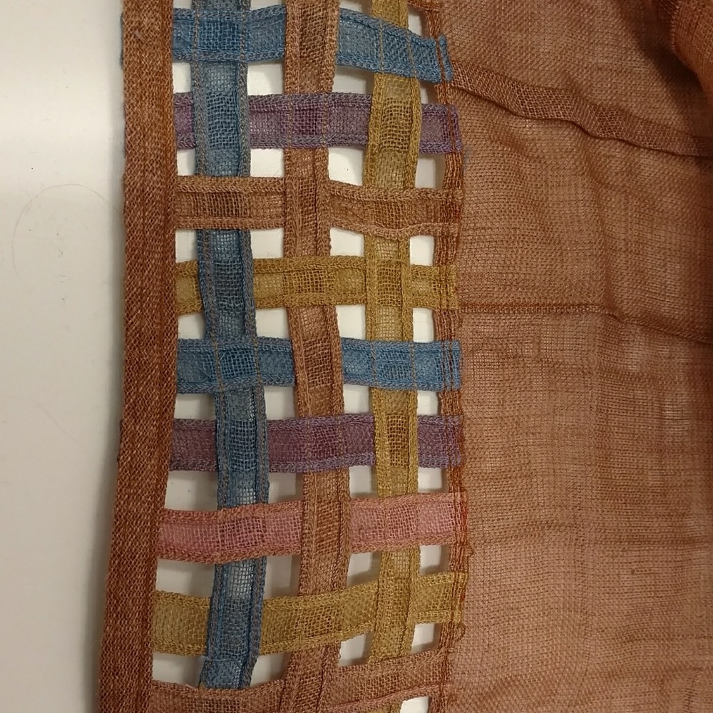 Artsy Hemp Linen Lightweight Jacket / Top High Quality & Unusual Sheer n Natural - Picture 8 of 8